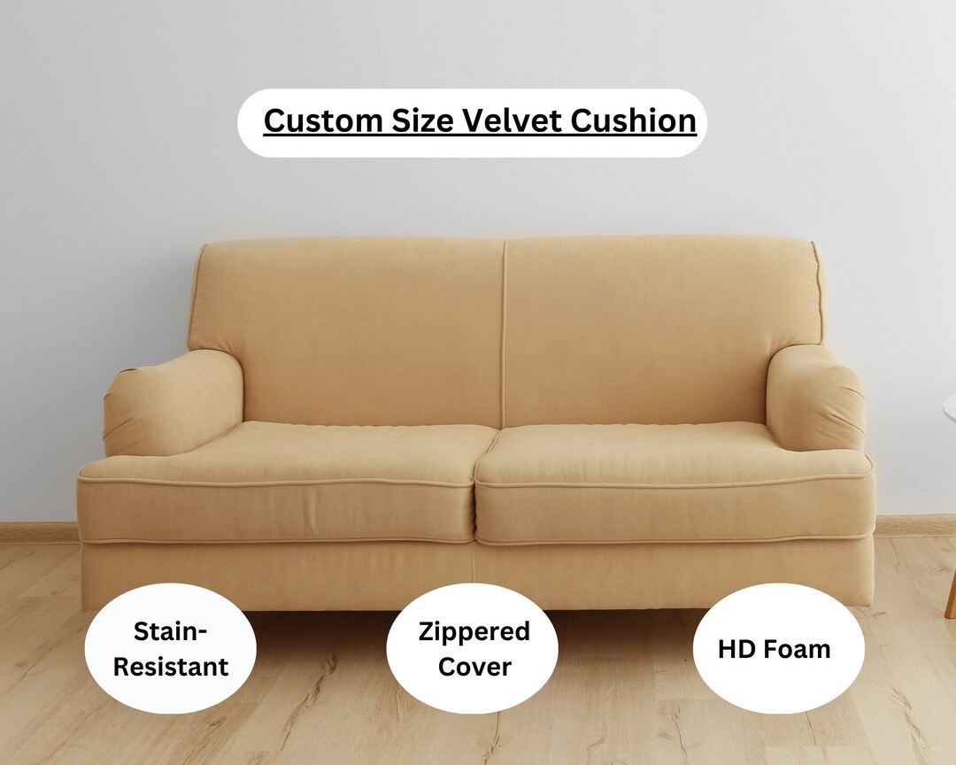 Custom Velvet Cushion Stain Resistant Fabric Velvet Sofa Seat