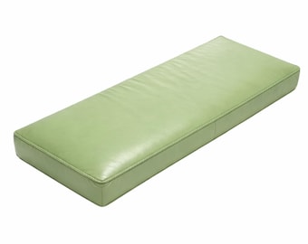 3-Inch Thick Leather Bench Cushion: Custom Indoor Seating with Ties
