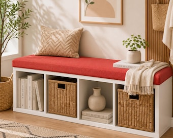 Custom Kallax Bench Cushion | Handmade Upholstery Window Seat Pad