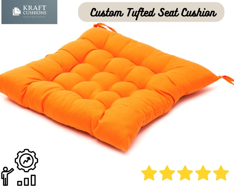 Custom Shape Tufted Seat Cushion Custom French Style Seat Etsy