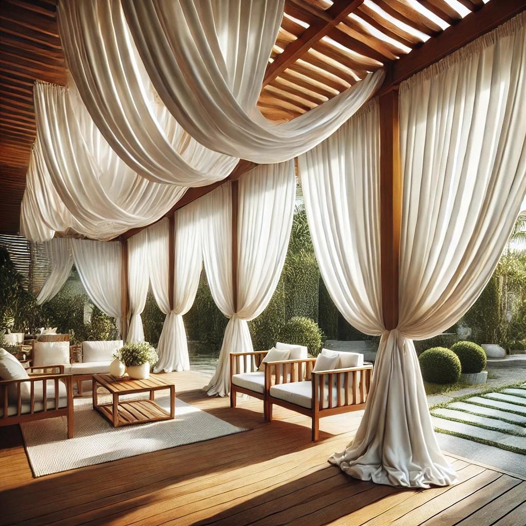 Custom Sunbrella Outdoor Curtains with Tab Top – UV Resistant & Weatherproof for Patios