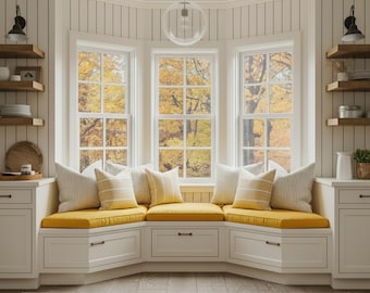 Window Seat Cushion 3 Inch thick Custom Shape | Bay Pad