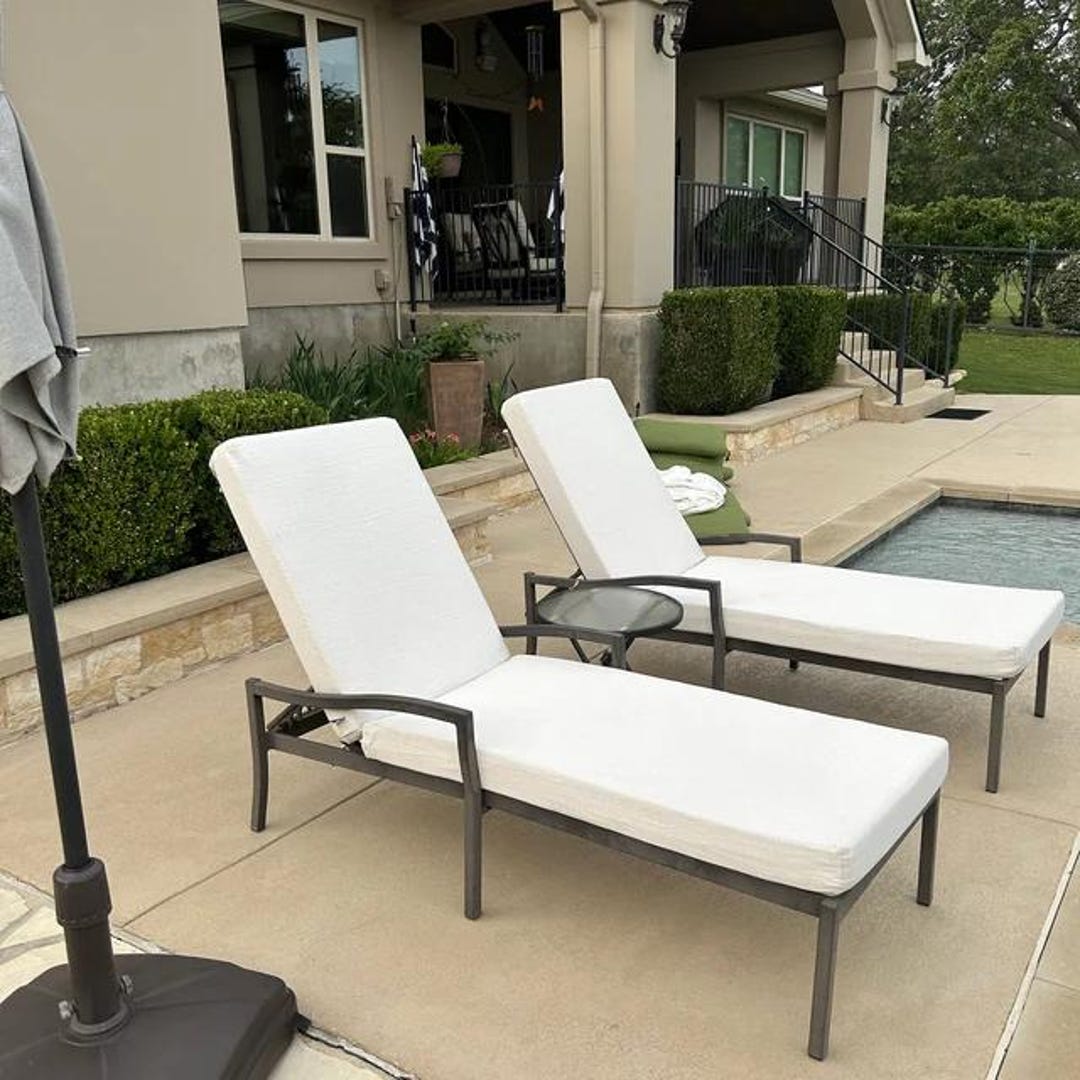 Custom Sunbrella Outdoor Lounge Cushion | Water-resistant Chaise Lounge ...