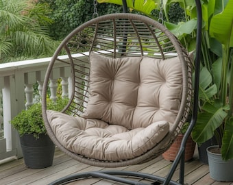 Custom Outdoor Cushion: Weatherproof Egg Chair, Swing, Papasan Seat