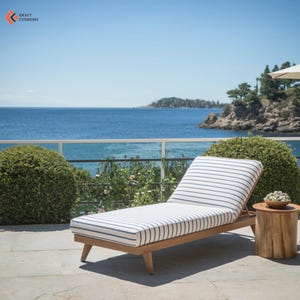 Custom Outdoor Chaise Lounge Cushion: Water-Resistant Patio Chair Pad