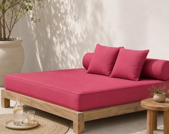 Custom Queen Size Outdoor Daybed Cushion: Weather-Resistant Sunbrella Porch Swing Bed Pad