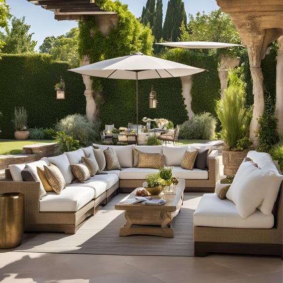 Outdoor sectional cushions replacement hot sale