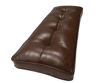 Custom Bench Leather Cushion - Premium Real Leather Seat Pad for Ultimate Comfort