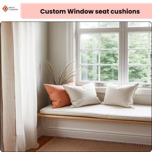 Custom Window Seat Cushion: Handmade 3-Inch Thick Bench Cushion