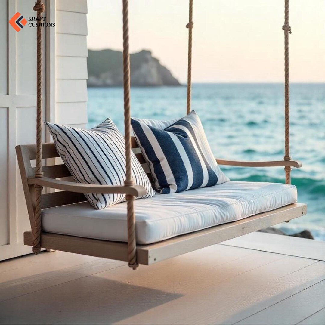 Cushion Rack Custom Outdoor Swing Cushion: Porch & Hanging Bench, USA Made - Etsy