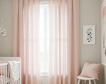 Custom Natural Linen Curtains – Soft Light Filtering Drapes
