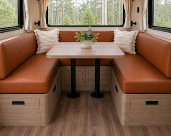 Custom RV Dinette Cushions | Genuine & Faux Leather Camper Cushions