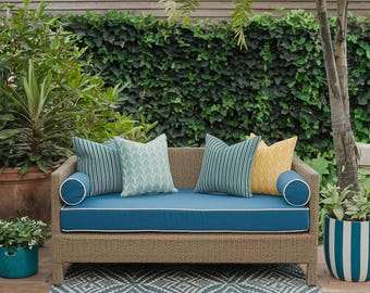 Custom Bench Cushion: 2-Inch Thick, Indoor/Outdoor Fabric