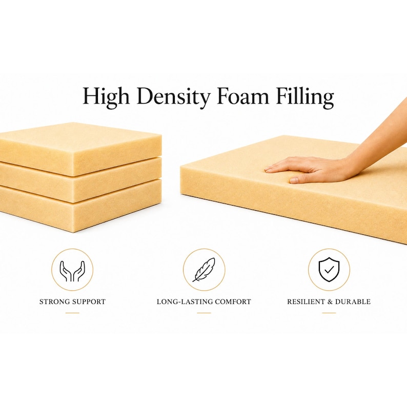 Custom Full Grain Leather Chair Cushion Replacement Pad – Tufted Seat Pad Bild 6