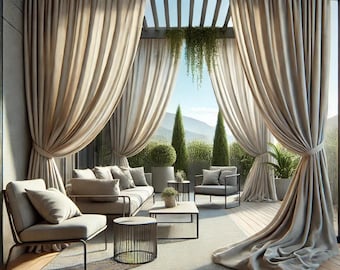 Custom Sunbrella Outdoor Curtains – Weather-Resistant, UV-Protected, and Fadeproof | Patio & Outdoor Décor