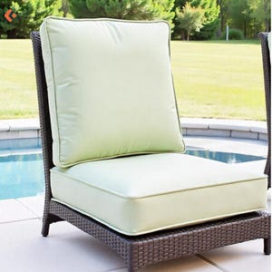 Custom Outdoor Sofa Cushions: 4-Inch Sunbrella Agora Fabric
