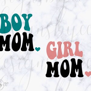 Boy Mom SVG, Girl Mom SVG, Cut File for Cricut, Mom Life, Bundle