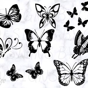Butterfly Bundle SVG, Butterfly Clip Art, Monarch svg, Digital Download For Cutting Machines