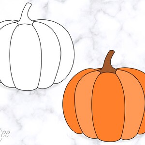 Fall Pumpkin Svg / Pumpkin Outline / Pumpkin Clip Art / Cut File For Cricut / Silhouette