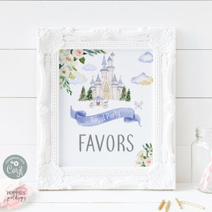 Princess Castle Birthday Party Favors Sign Fairytale Birthday Sign Magical Birthday Royal Favor Sign Instant Download Printable 0154