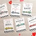 Printable Race Car Valentine's Day Cards, Print at Home Classroom Valentines Exchange, Racing ...