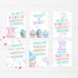 Cartões de dia dos namorados para impressão, impressão em casa, sala de aula, cupcake, troca de dia dos namorados, etiquetas de presente de dia dos namorados para meninas