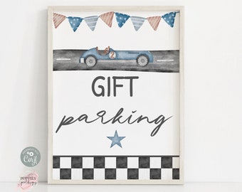 Racing Car Birthday Party Gift Table Custom Sign Race Car Custom Party Two Fast Birthday Sign Fast Birthday Gift Table Sign Printable 0131