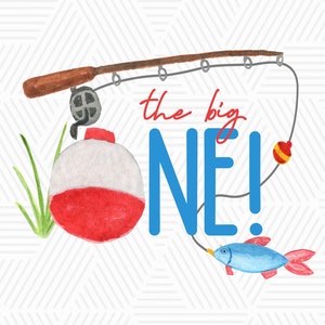 The Big One Fishing First Birthday PNG Boy Fish 1st Birthday O-Fish-ally One Shirt Design Instant Download Baby Shirt Sublimation