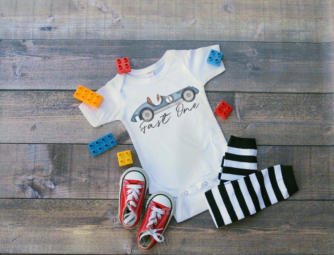 Fast One Race Car First Birthday PNG Racing 1st Birthday Shirt Design ...