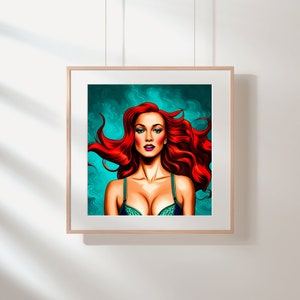 Mermaid Wall Art | Pop Art Inspired | Printable