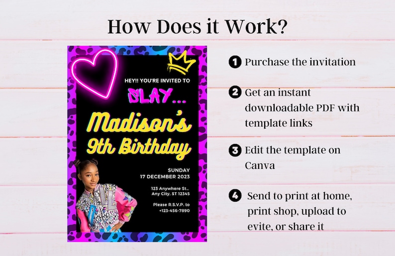That Girl Lay Lay Birthday Party Invitation Editable That Girl Lay Lay ...