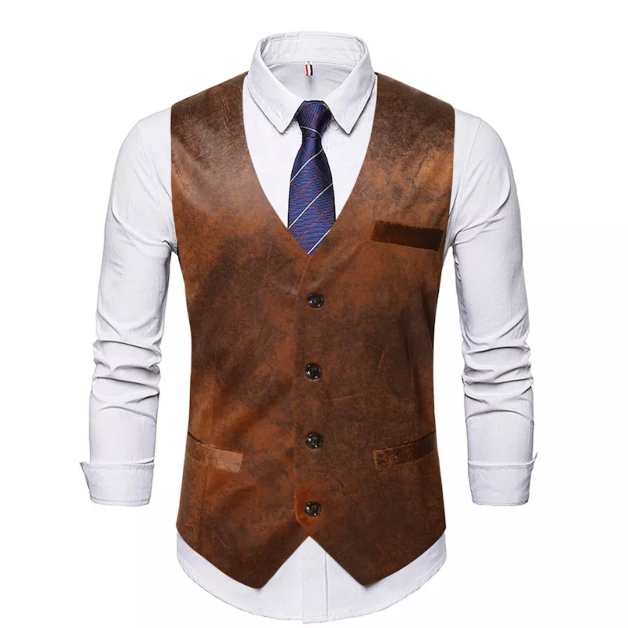 Vintage Suit Vest Men Brand Retro Mens Sleeveless Waistcoat - Etsy