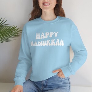 Hanukkah Sweatshirt, Blue Hanukkah Shirt, Hanukkah Gifts, Retro Hanukkah Shirt, Hanukkah Shirts for Family