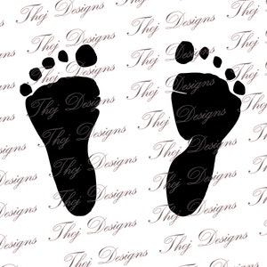 Baby Footprint Art | Digital Download | SVG EPS PNG pdf