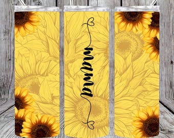 Sunflower Mama tumbler wrap