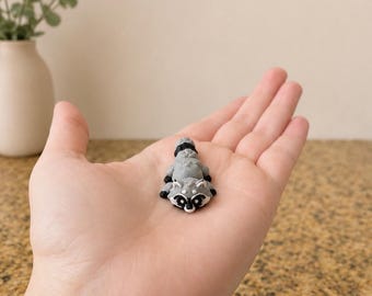 Mini Pocket Raccoon | Tiny Flexi Raccoon | Articulated Pocket Pet | Cute Desk Buddy | Mini Fidget Toy | Tiny Trash Panda | 3D Printed Animal