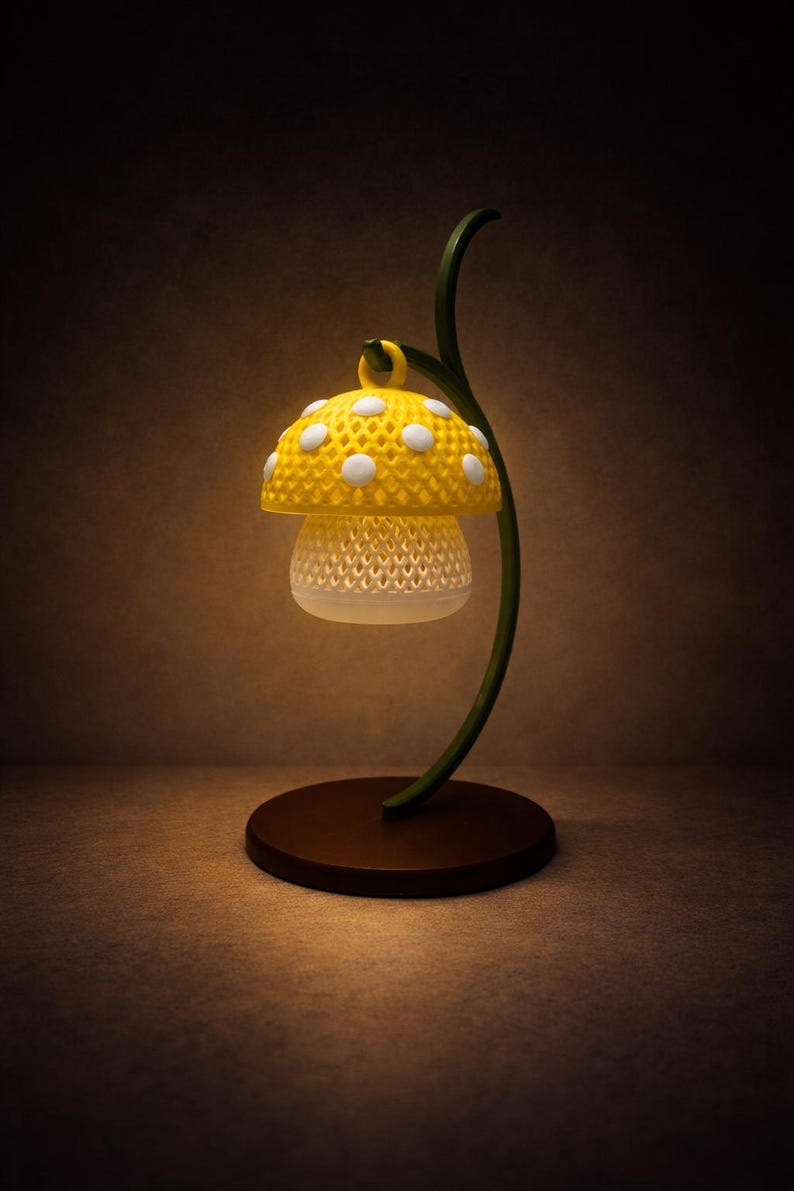 Mini Mushroom Tea Light Lantern | Cozy Cottagecore Mushroom Decor | LED Candle Holder image 12