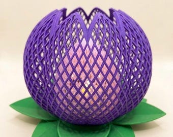 Enchanted Lotus Lantern | Tea Light Holder | Fairy Cottagecore Decor | Witchy Home Decor | Shadow Glow Lamp