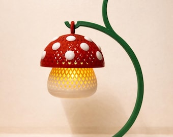 Mini Mushroom Tea Light Lantern | Cozy Cottagecore Mushroom Decor | LED Candle Holder