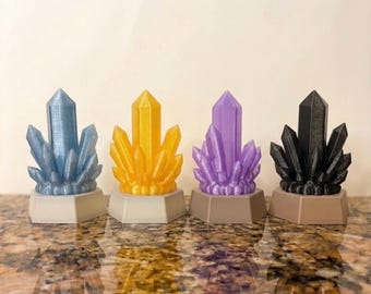 Crystal Tealight Lantern | Witchy Decor | Cottagecore Crystal Light | LED Candle Holder | Cozy Fantasy Room Decor | Magical Gift