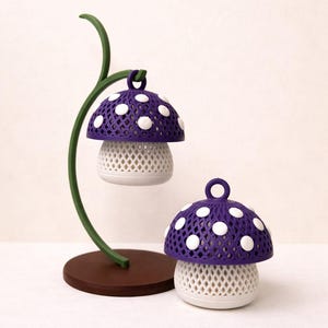 Mini Mushroom Tea Light Lantern | Cozy Cottagecore Mushroom Decor | LED Candle Holder image 15
