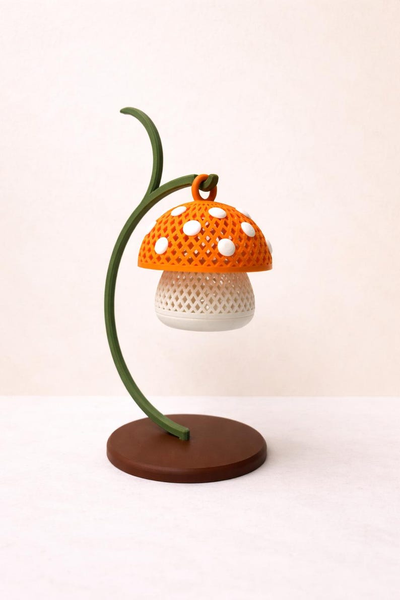 Mini Mushroom Tea Light Lantern | Cozy Cottagecore Mushroom Decor | LED Candle Holder image 11