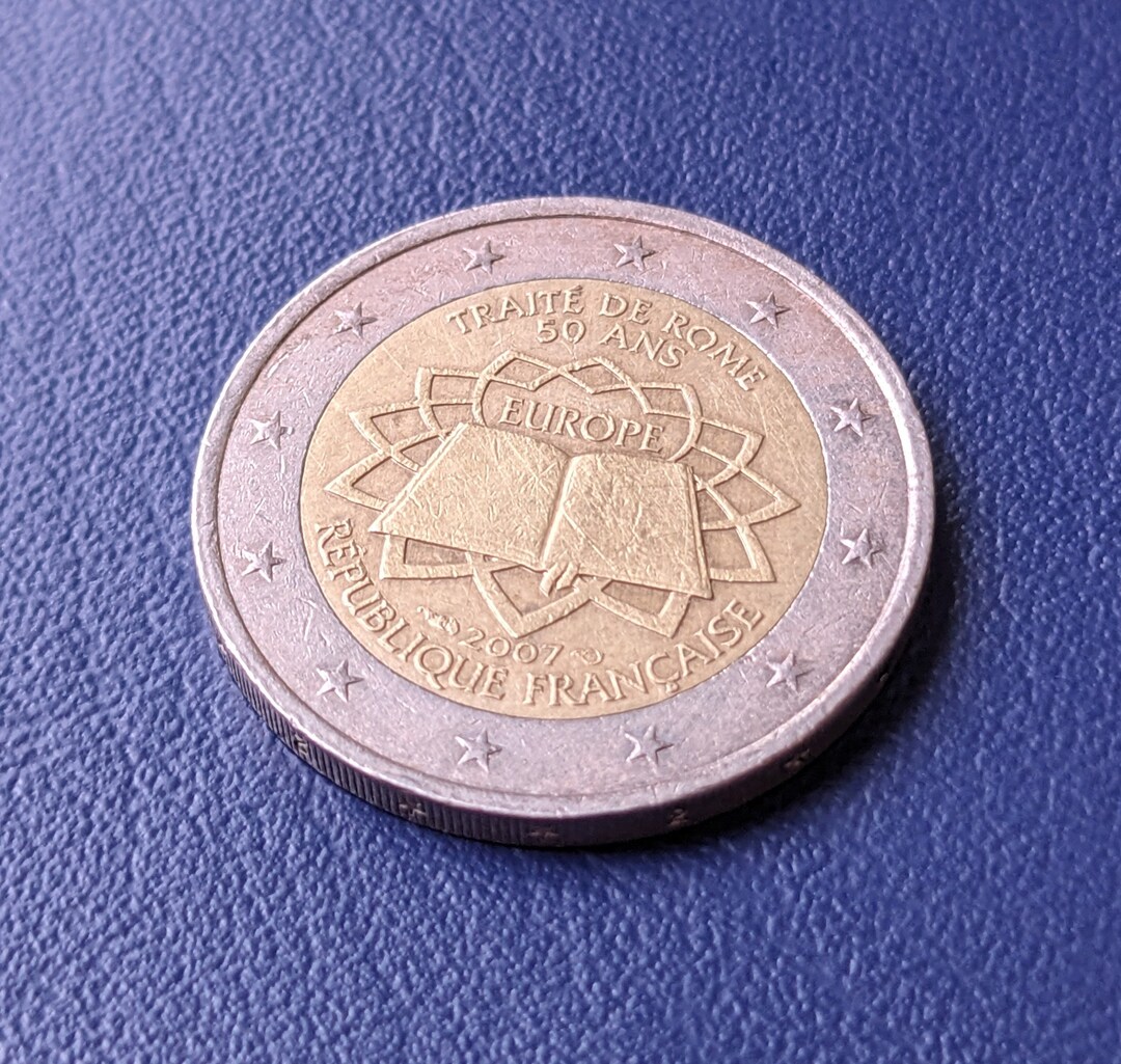 2 Euro Münze France Preseren 2007 Wert Pièce de 2 Euro France 2007 50ème Anniversaire du Traité de Rome - Etsy