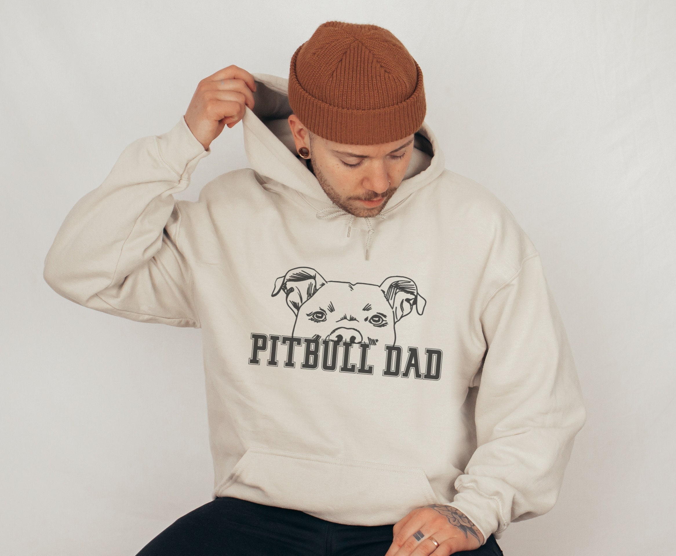 Unisex T-Shirt - Pitbull Dad Print, Short Sleeve Shirt – Tail Threads