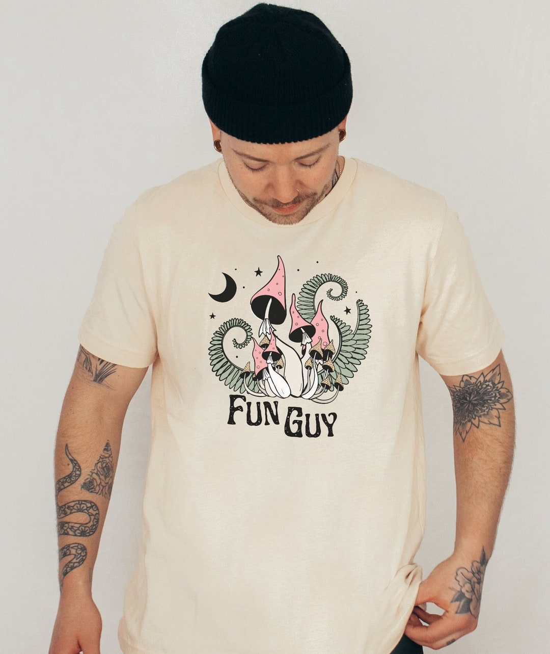 Fun Guy Shirt, Botanical Tee, Funny Mushroom Shirt, Fungi Humor Tshirt