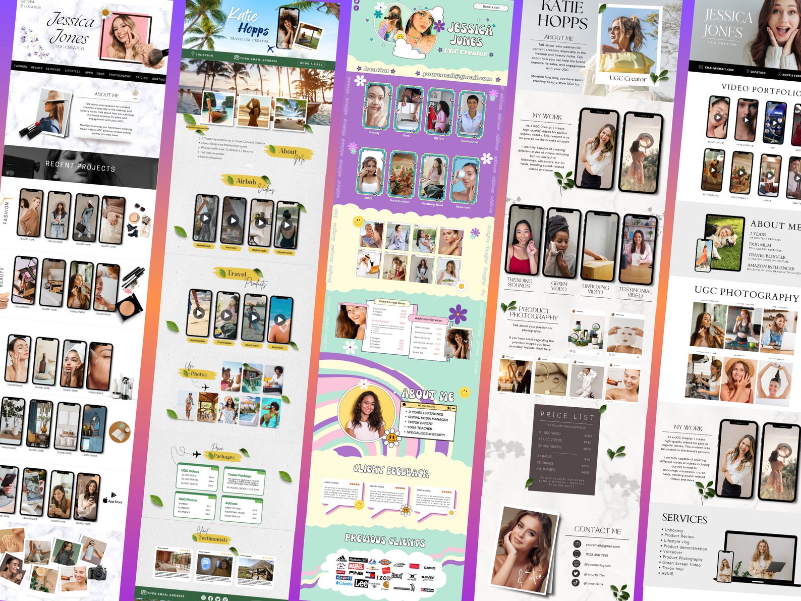 PLR UGC Bundle Package Template: Ultimate UGC Canva Portfolio Website ...