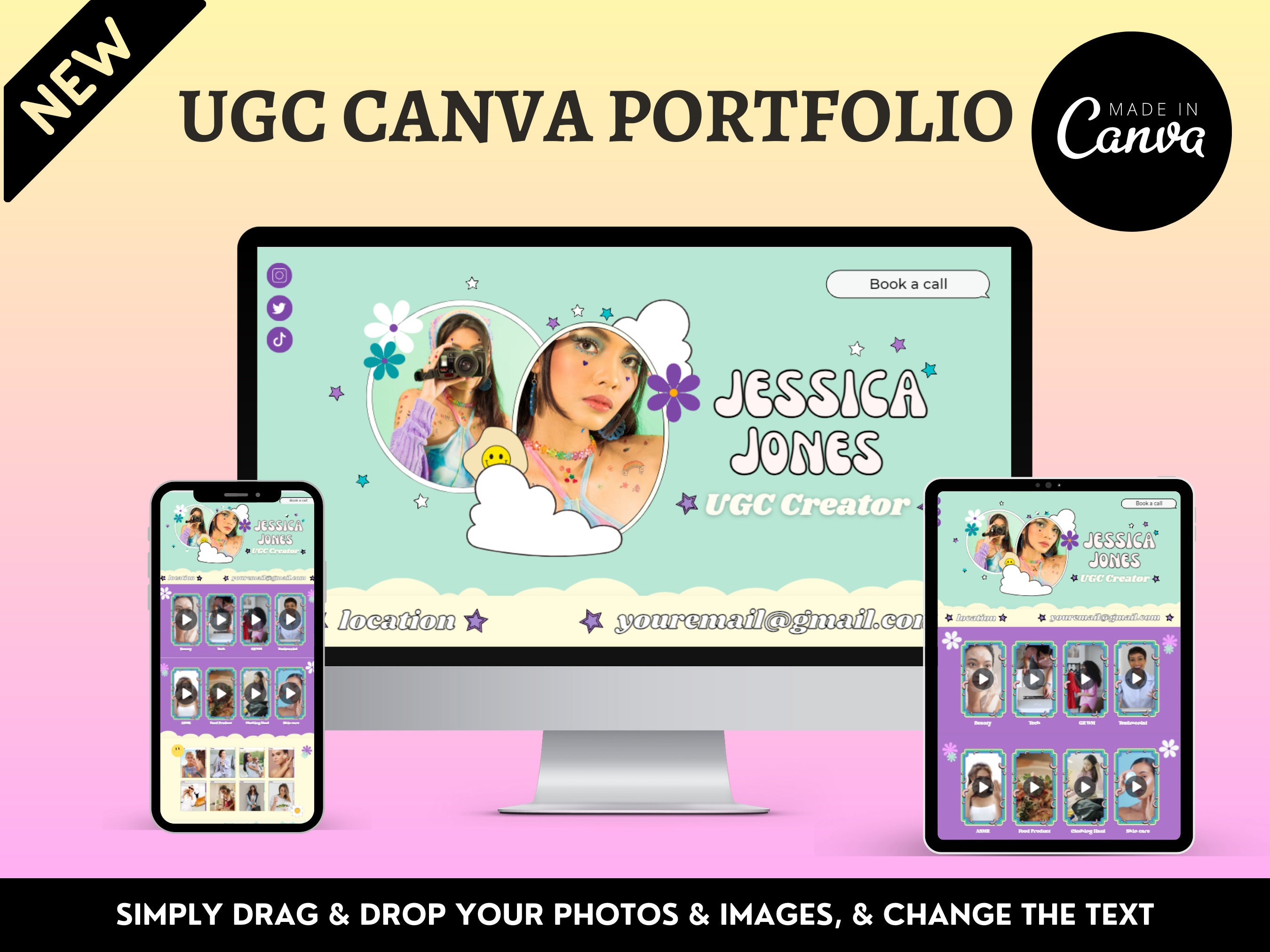 UGC Creator Website | Premium UGC Portfolio Website Template | UGC ...