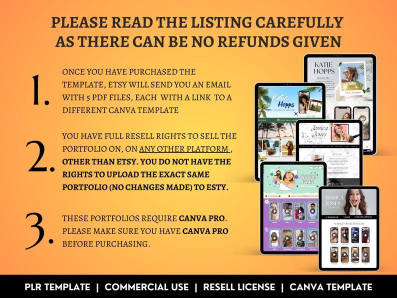 PLR UGC Bundle Package Template: Ultimate UGC Canva Portfolio - Etsy