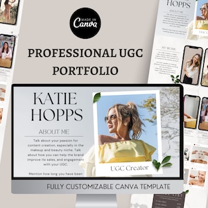Professional Canva Template, UGC Template Canva | Brand Favourite UGC Creator Portfolio | UGC portfolio creator template | Ugc website