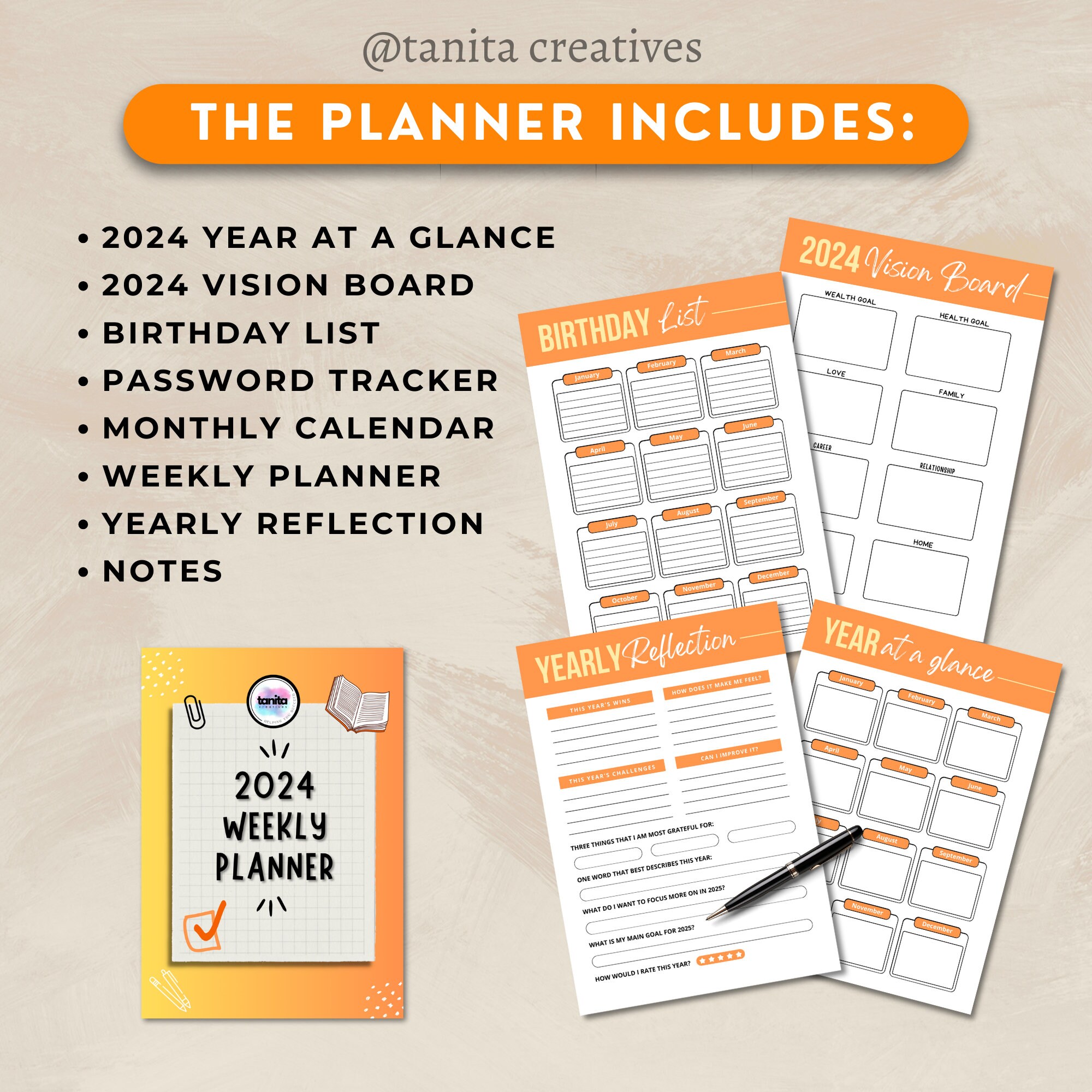 PLR 2024 Planner Canva Template | Goodnotes Canva 2024 Planner to ...